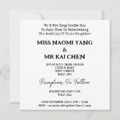Invitation M. & Mme Elegant Carré noir et blanc Mariage (Devant)