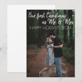 Invitation M. & Mme First Christmas Holiday Card (Devant / Derrière)