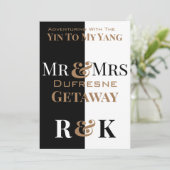 Invitation M. & Mme Yin & Yang Personnalisé (Debout devant)