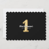 Invitation M. One derful Gold Foil Balloon 1er Anniversaire P (Dos)