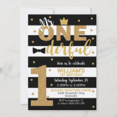 Invitation M. Onederful 1er Anniversaire Garçon (Devant)