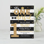 Invitation M. Onederful 1er Anniversaire Garçon (Debout devant)