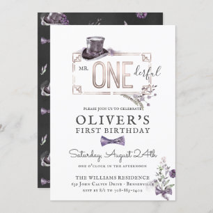 Invitation M. Onederful  Anniversaire royal de Gentleman Vint