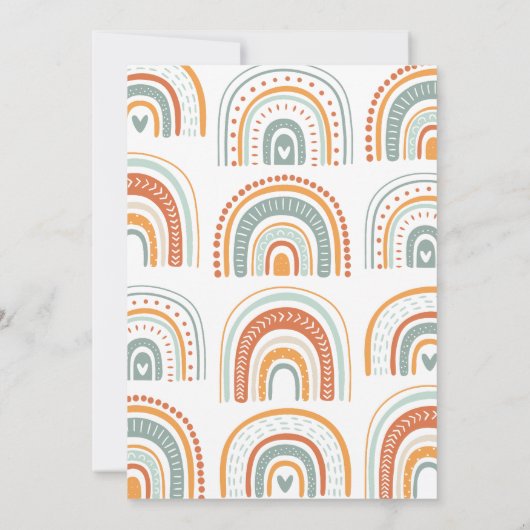 Invitation M. Onederful Boho Arc-en-ciel Premier anniversaire (Dos)