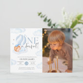 Invitation M. Onederful garçon photo 1er anniversaire (Debout devant)