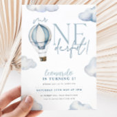 Invitation M. ONEderful Hot Air Ballon Boy 1er anniversaire B