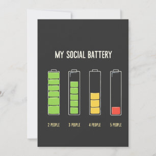 Invitation Ma batterie sociale introvertit l'Humour social