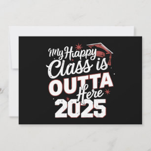 Invitation Ma classe heureuse est partie d'ici 2025 Senior Gr
