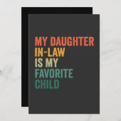 Invitation Ma fille en droit est mon cadeau préféré enfant ré (Devant / Derrière)