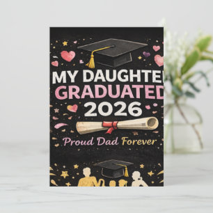 Invitation Ma fille est diplômée 2026