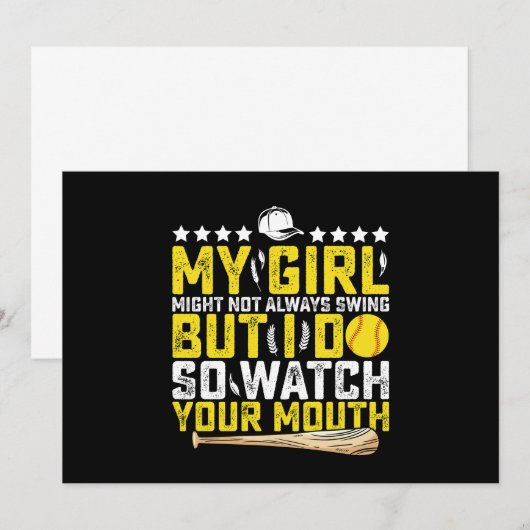 Invitation Ma Fille Ne Chantera Peut-Être Pas Toujours, Mais  (Devant / Derrière)