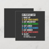 Invitation Ma journée parfaite, réveillez-vous, jouer à des j (Devant / Derrière)