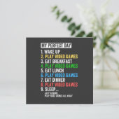 Invitation Ma journée parfaite, réveillez-vous, jouer à des j (Debout devant)