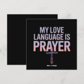Invitation Ma Langue D'Amour Est La Prière Jésus Conception C (Devant / Derrière)