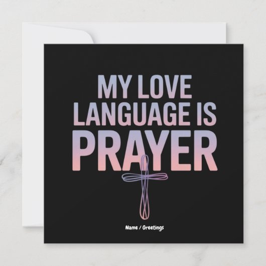 Invitation Ma Langue D'Amour Est La Prière Jésus Conception C (Devant)