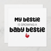 Invitation Ma meilleure amie attend un bébé meilleure amie (Devant / Derrière)