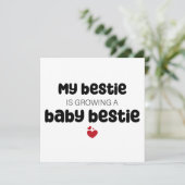 Invitation Ma meilleure amie attend un bébé meilleure amie (Debout devant)