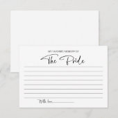 Invitation Ma mémoire préférée de la Fête des mariées de cart (Devant / Derrière)