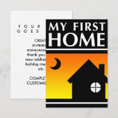 Invitation ma première maison (lever du soleil mod) (Devant / Derrière)