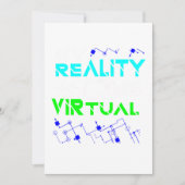 Invitation Ma Réalité Est Virtual Gamer Jeu VR Geek Gi Nerd (Devant)