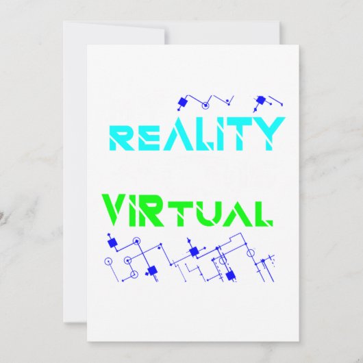 Invitation Ma Réalité Est Virtual Gamer Jeu VR Geek Gi Nerd (Devant)