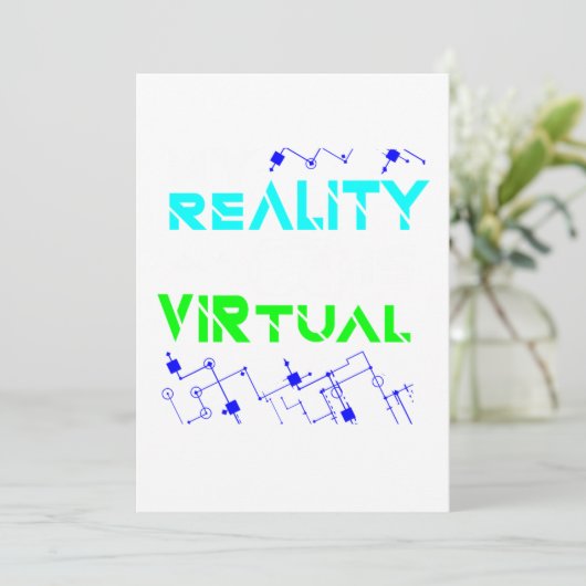Invitation Ma Réalité Est Virtual Gamer Jeu VR Geek Gi Nerd (Debout devant)