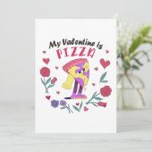 Invitation Ma Saint Valentin est de la pizza (Debout devant)