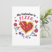 Invitation Ma Saint Valentin est de la pizza (Debout devant)