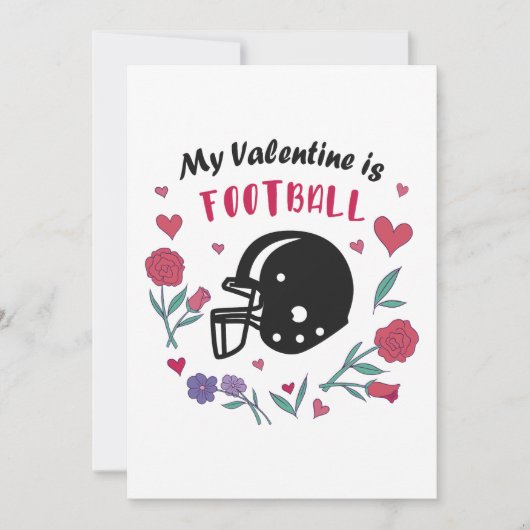 Invitation Ma Saint Valentin est le football (Devant)