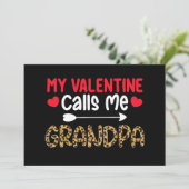 Invitation Ma Saint Valentin m'appelle grand-père Leopard Buf (Debout devant)