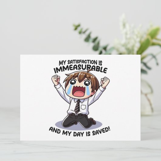 Invitation Ma satisfaction est incommensurable ! (Debout devant)