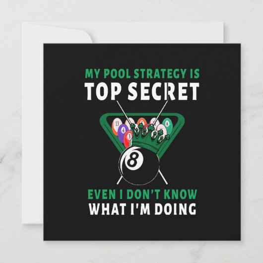 Invitation Ma stratégie de billard est même (Devant)