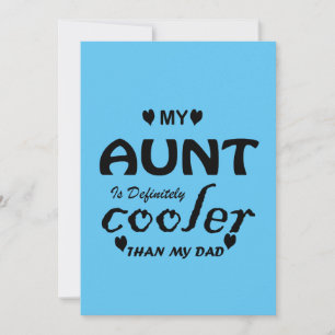 Invitation ma tante est vraiment glacière que mon père