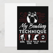 Invitation Ma Technique de Bowling (Devant / Derrière)