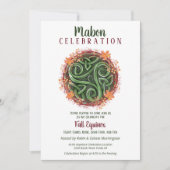 Invitation Mabon Automne Equinox Celtic Triskelion Harvest (Devant)
