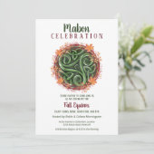 Invitation Mabon Automne Equinox Celtic Triskelion Harvest (Debout devant)