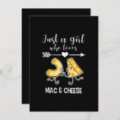 Invitation Mac & Cheese Shirt Funny Mac et Cheese Lover Cadea (Devant / Derrière)