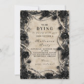 Invitation Macabre Rose Gothique Rassemblement d'Halloween (Devant)