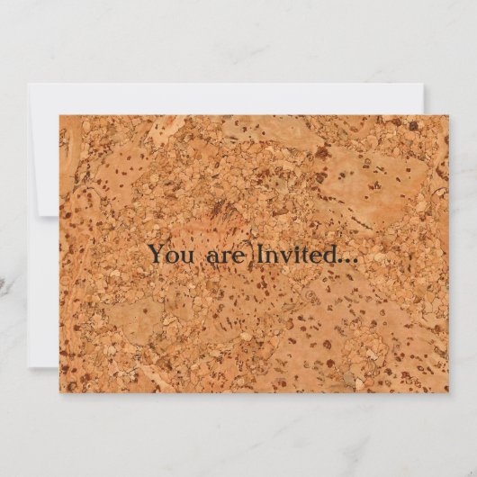 Invitation Macadamia Cork Burl Wood Grain (Devant)