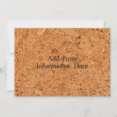 Invitation Macadamia Cork Burl Wood Grain (Dos)