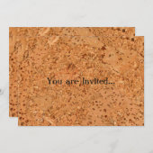 Invitation Macadamia Cork Burl Wood Grain (Devant / Derrière)