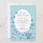 Invitation Macarons bleus & Crystal Punch Set Fête des mariée (Devant)