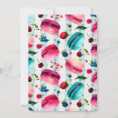 Invitation Macarons Et Cadre Décoratif AnniversaireThé (Dos)