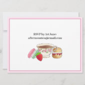 Invitation Macarons et Tasse à Thé pour Baby Shower sur le th (Dos)