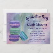 Invitation Macarons géants | Français Sweets Graduation (Devant)