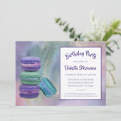 Invitation Macarons géants | French Sweets Pastel Anniversair (Debout devant)