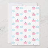 Invitation Macarons Pink Blue Genre Révéler Lui ou Elle (Dos)