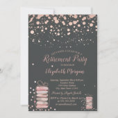 Invitation Macarons Rose Gold Retraite (Devant)