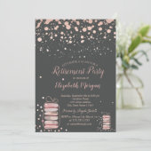 Invitation Macarons Rose Gold Retraite (Debout devant)