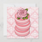 Invitation Macarons roses (Dos)